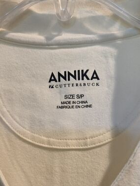 ANNIKA By Cutter & Buck Creamy White Golf Top
